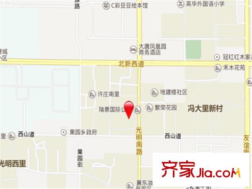 瑞景國(guó)際公館交通圖唐山  