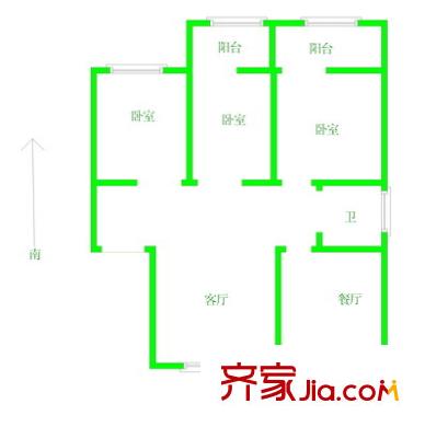 龍澤園 3室 戶型圖