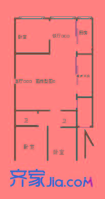 榕信苑 4室 戶型圖
