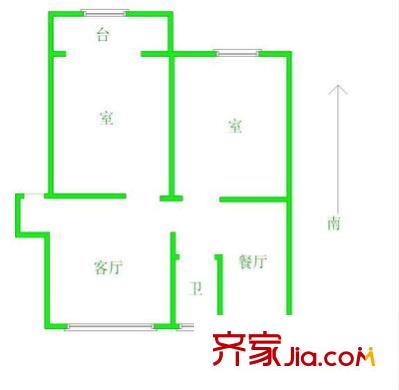 鶴祥園 2室 戶型圖