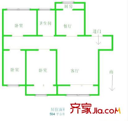 鶴祥園 3室 戶型圖
