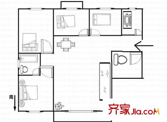 美景良城 4室 戶型圖