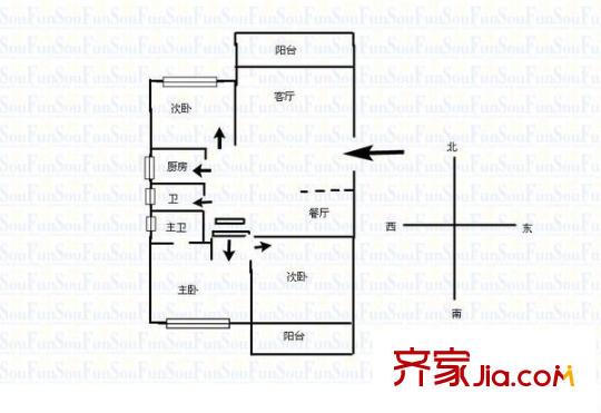 美景良城 3室 戶型圖