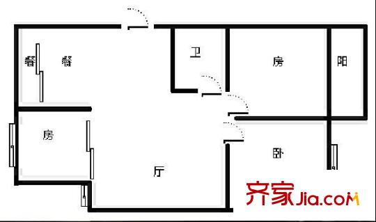 連福新村 3室 戶型圖