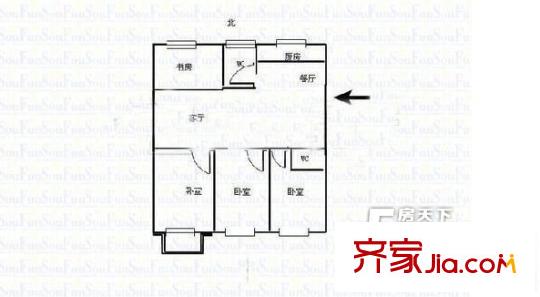 連福新村 4室 戶型圖