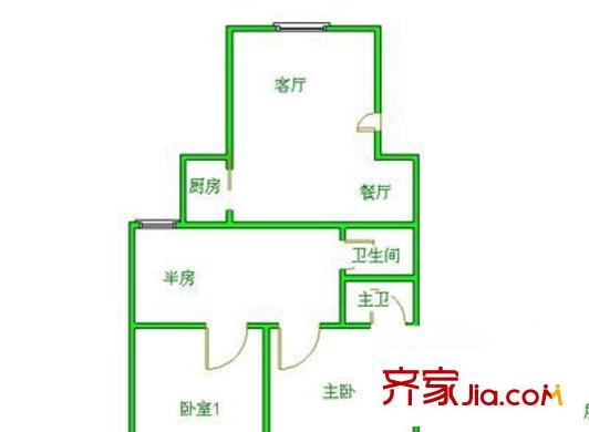 蘭庭灣 2室 戶型圖