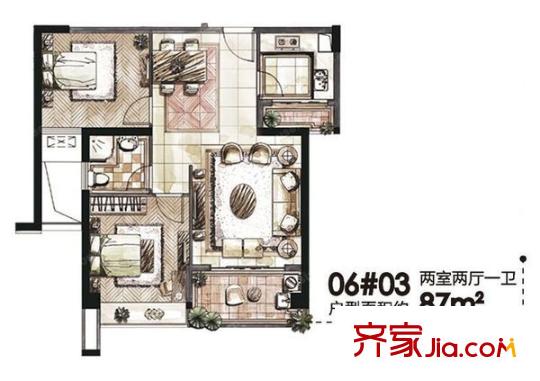 新大陸壹號悅江 戶型圖