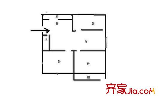 小巷新村 3室 戶型圖