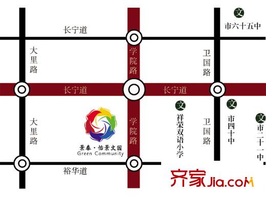 怡景文園交通圖區(qū)位圖