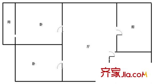 信息學院單位房 3室 戶型圖