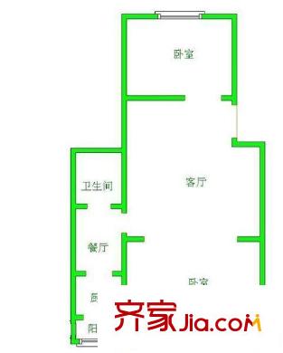 吉慶里戶型圖2居室 2室2廳1衛(wèi)1廚