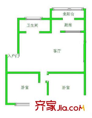 吉慶里戶型圖2居室 2室1廳1衛(wèi)1廚