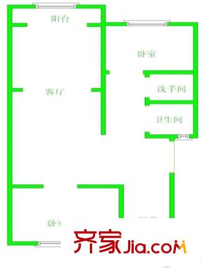 吉慶里戶型圖2居室 2室1廳1衛(wèi)1廚