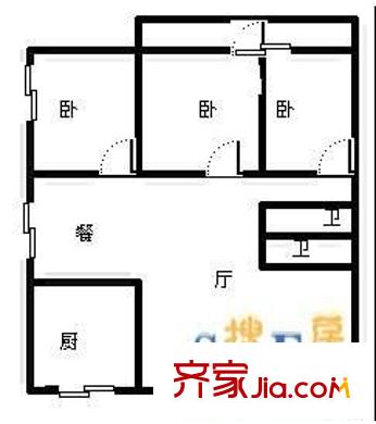 萬隆花園2期 3室 戶型圖