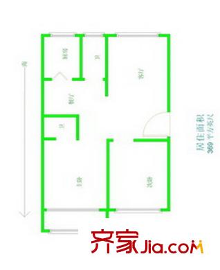 智源里暢春園戶(hù)型圖暢春園 2室2廳1衛(wèi)1廚