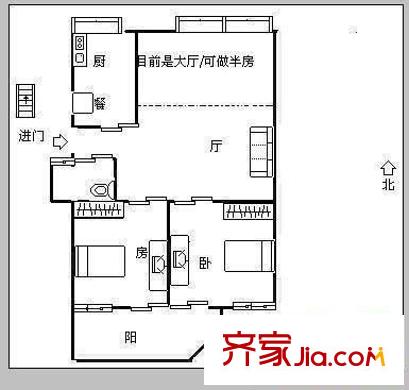 五一新村 3室 戶型圖