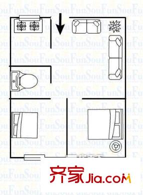 王莊四區(qū) 2室戶型圖