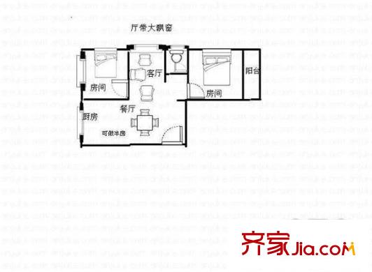 桃花山社區(qū)戶型圖桃花山新村 2室 戶型圖 2室2廳1衛(wèi)1廚