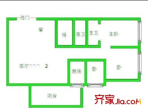 桃花山社區(qū)戶型圖桃花山新村 2室 戶型圖 2室1廳1衛(wèi)1廚