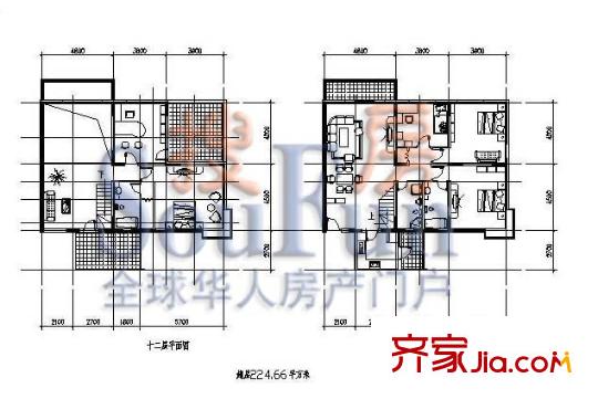 綠錦園戶型圖3室2廳2衛(wèi)1廚