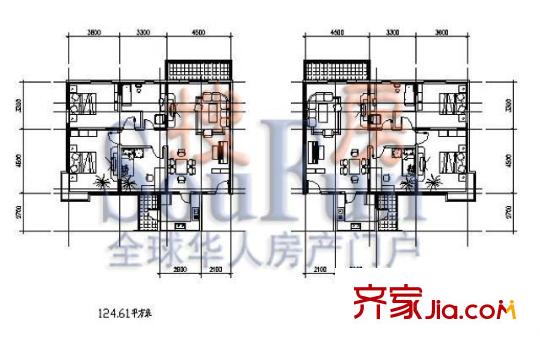 綠錦園戶型圖2室2廳1衛(wèi)1廚