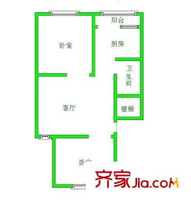 河茵北里 2室 戶型圖