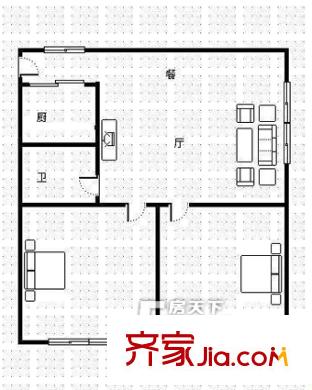 金湖花園 2室戶型圖