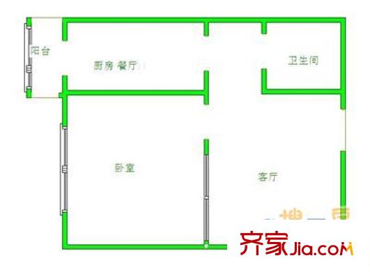 部東里 1室 戶(hù)型圖