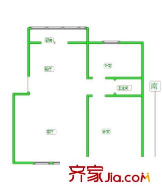 部東里 2室 戶型圖