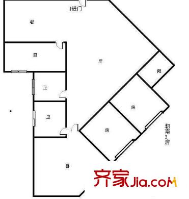 華翔新村3室戶型圖