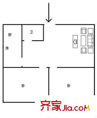 湖畔新村 2室 戶型圖