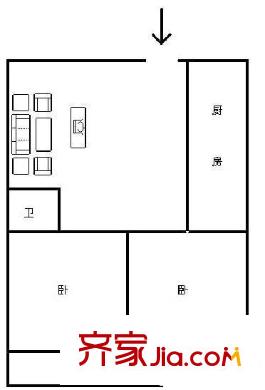 湖畔新村 2室 戶型圖