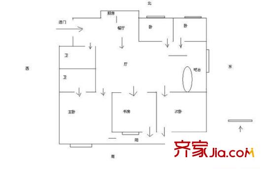 華林花園 5室 戶型圖