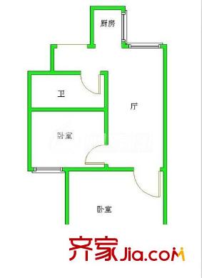 廣德小區(qū) 2室 戶型圖