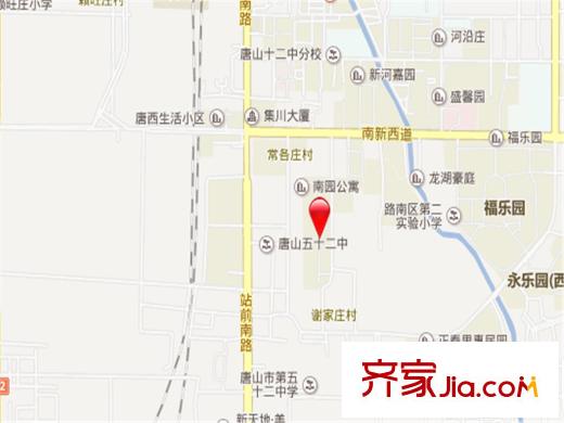 南園公寓交通圖唐山  