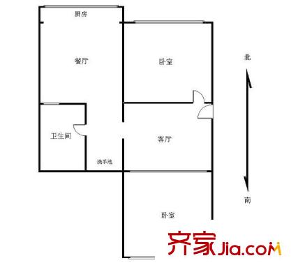 裕豐樓 2室 戶型圖