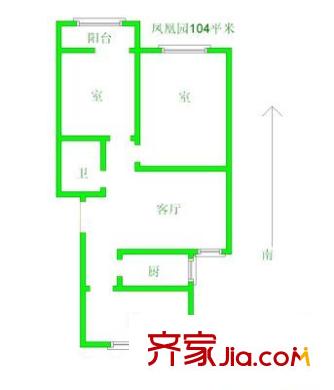 鳳凰園 3室 戶型圖