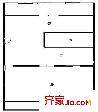 五鳳蘭庭三期 1室 戶型圖