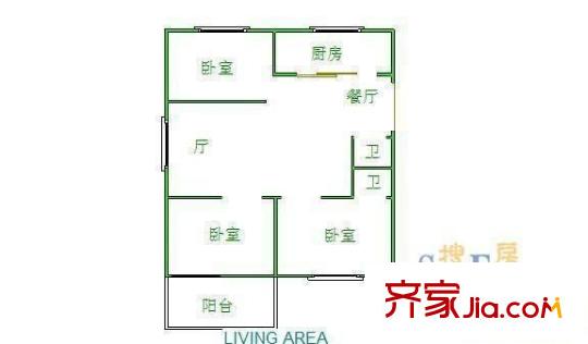 五鳳蘭庭三期 3室 戶型圖