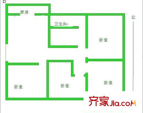 張大里新村 4室 戶型圖