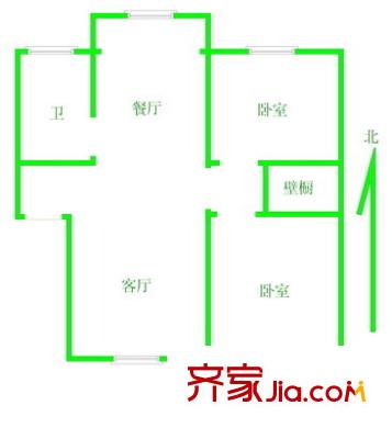 龍?jiān)茦?2室 戶型圖