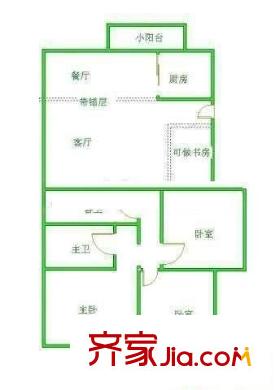 山水麗城 3室 戶型圖