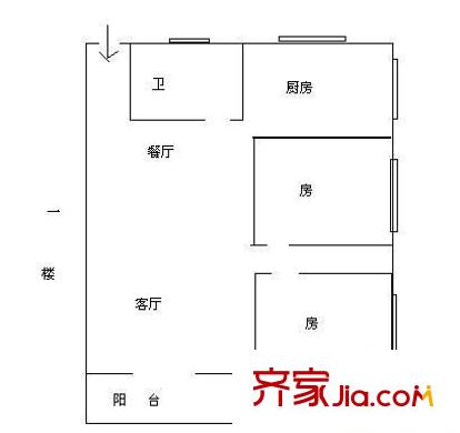 雙龍花園 3室 戶型圖