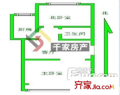 光明西里甲區(qū) 戶型圖 2居室