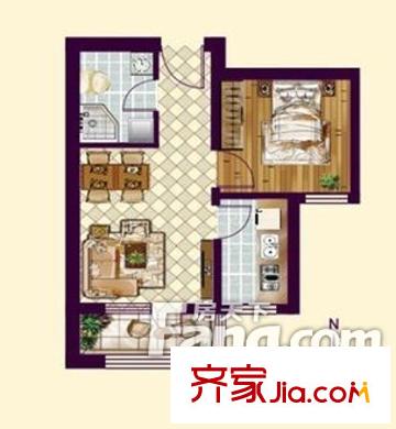 馮大里新村 一居 戶型圖
