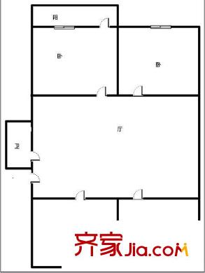 省測(cè)繪局宿舍 3室 戶型圖