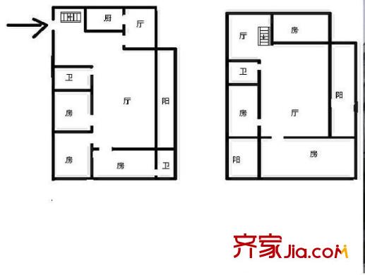 富華家園 6室 戶型圖