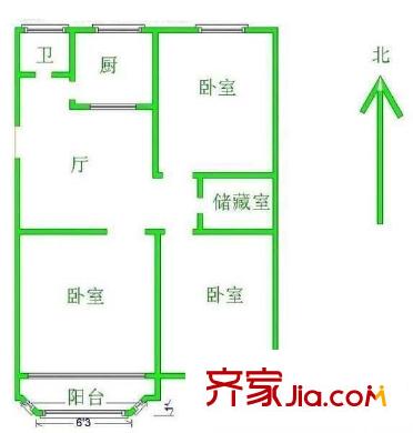 福美苑 4室 戶型圖