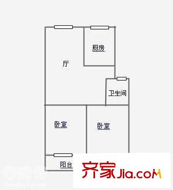 福美苑 2室 戶型圖