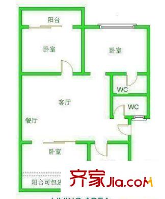 福會新村 3室 戶型圖